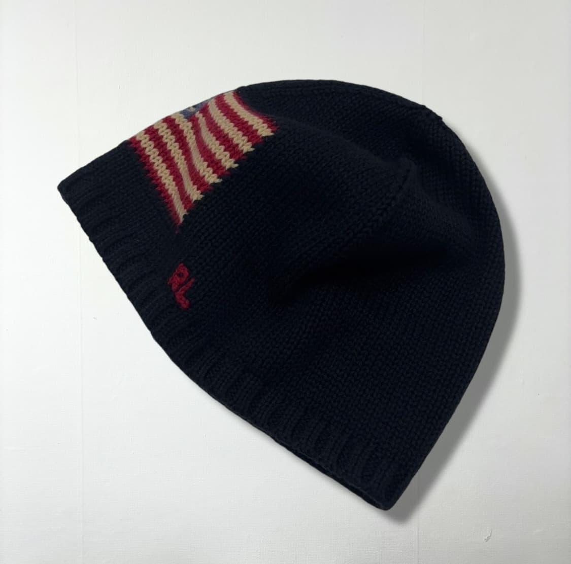 American flag navy cotton short beanie  상품이미지3