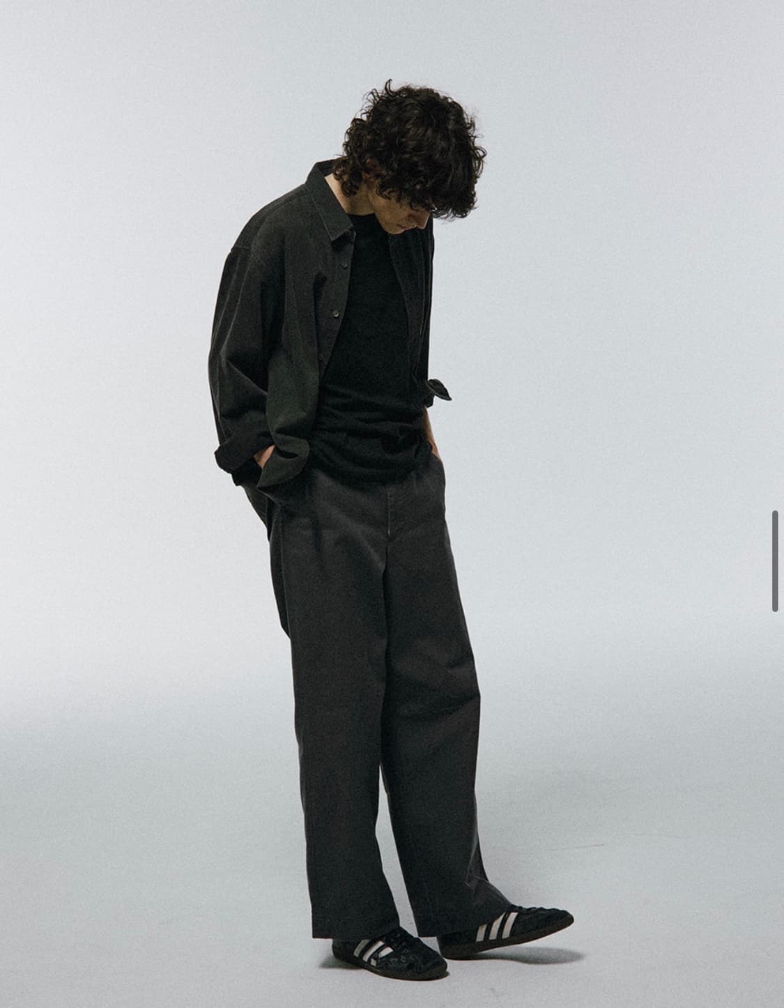 [M] 토마스모어 블랙 워시드 데님 셔츠 상품이미지2