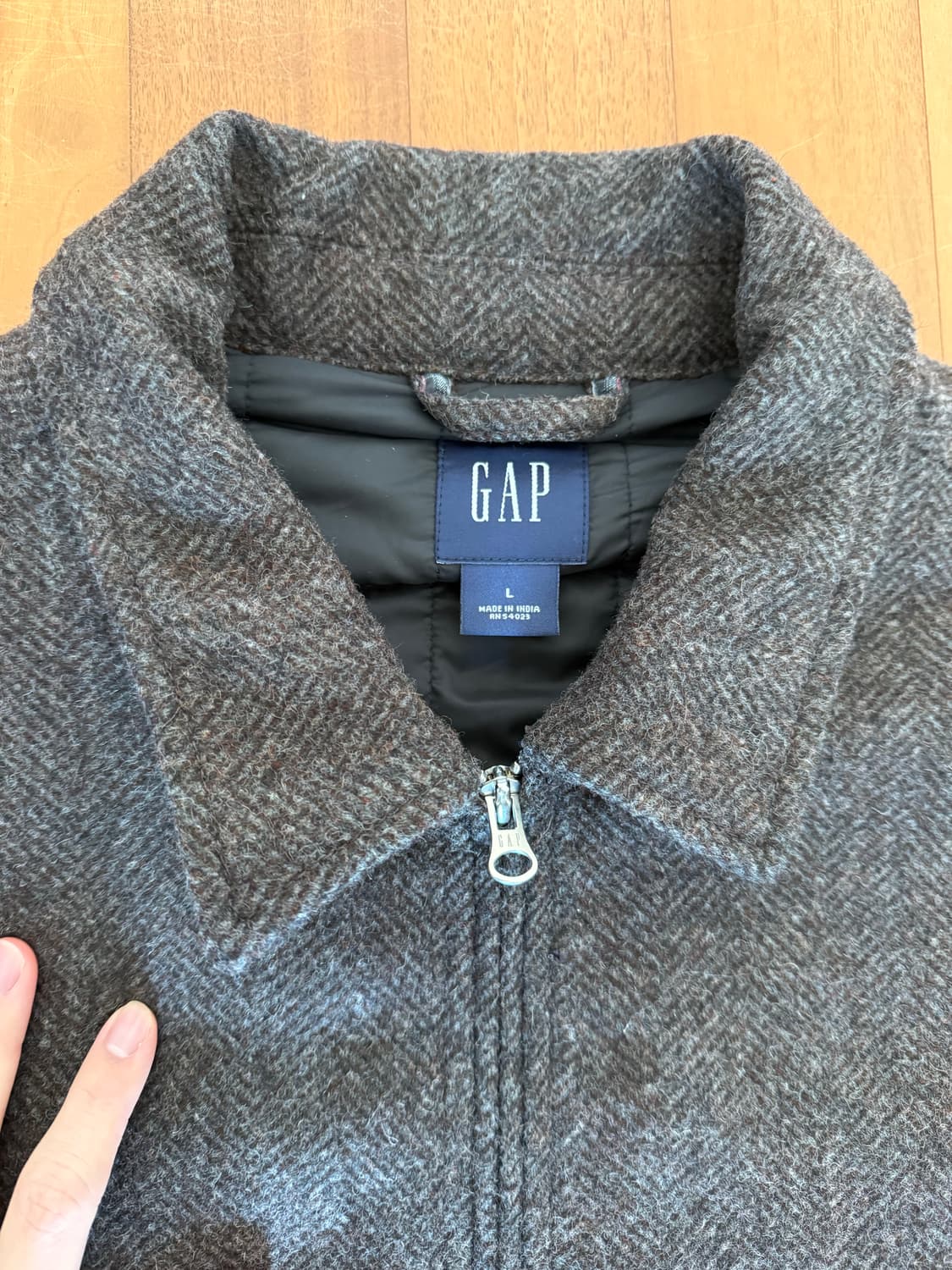 [L] 00‘s Gap padded 헤링본 자켓 상품이미지4