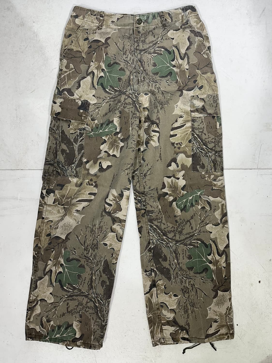 90s 빈티지 베이지 리얼트리 와이드 프린팅 카고 팬츠 헌팅 바지  상품이미지4
