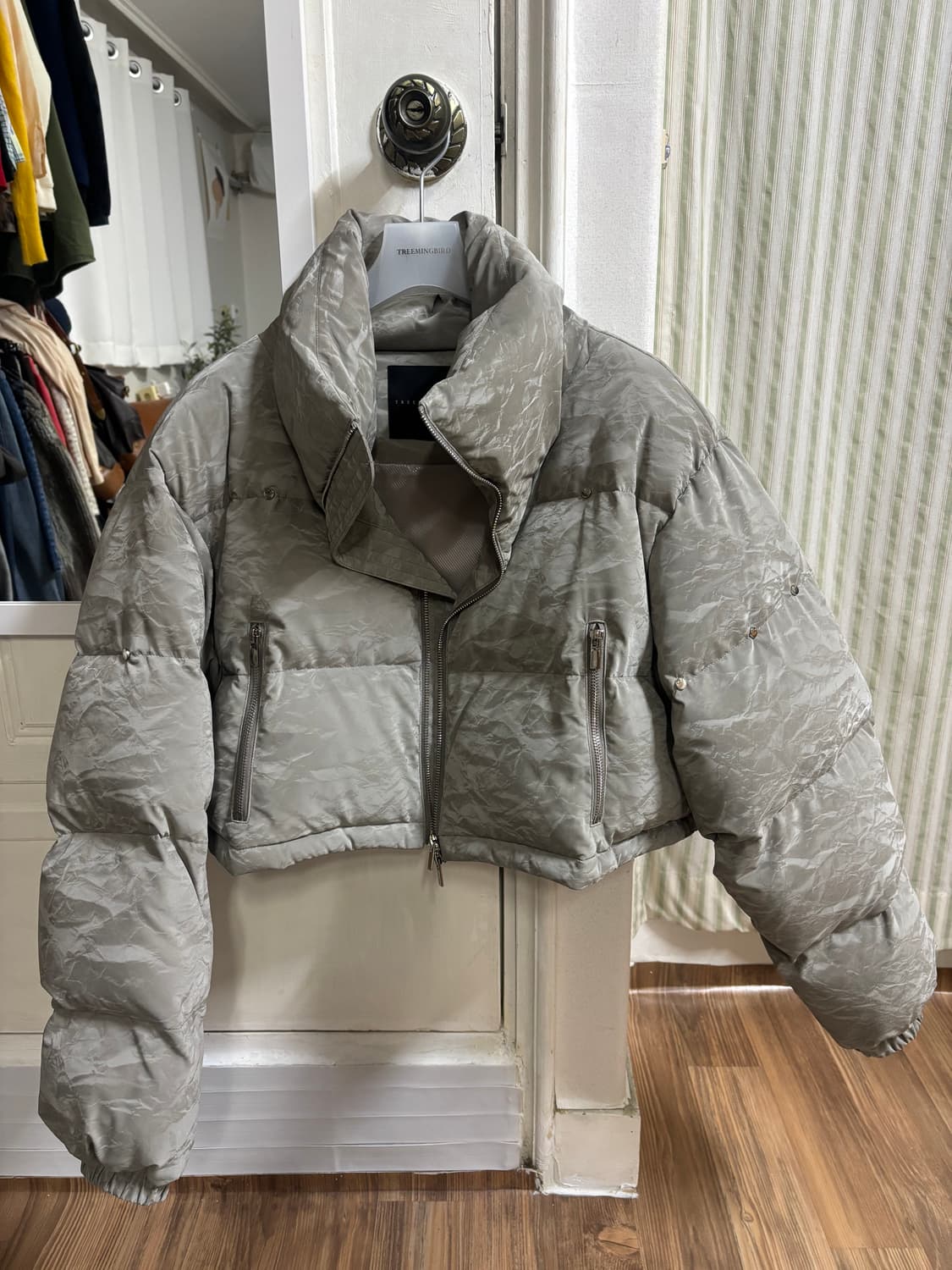 트리밍버드 24fw 크랙 링클 패딩 점퍼 treemingbird 상품이미지1