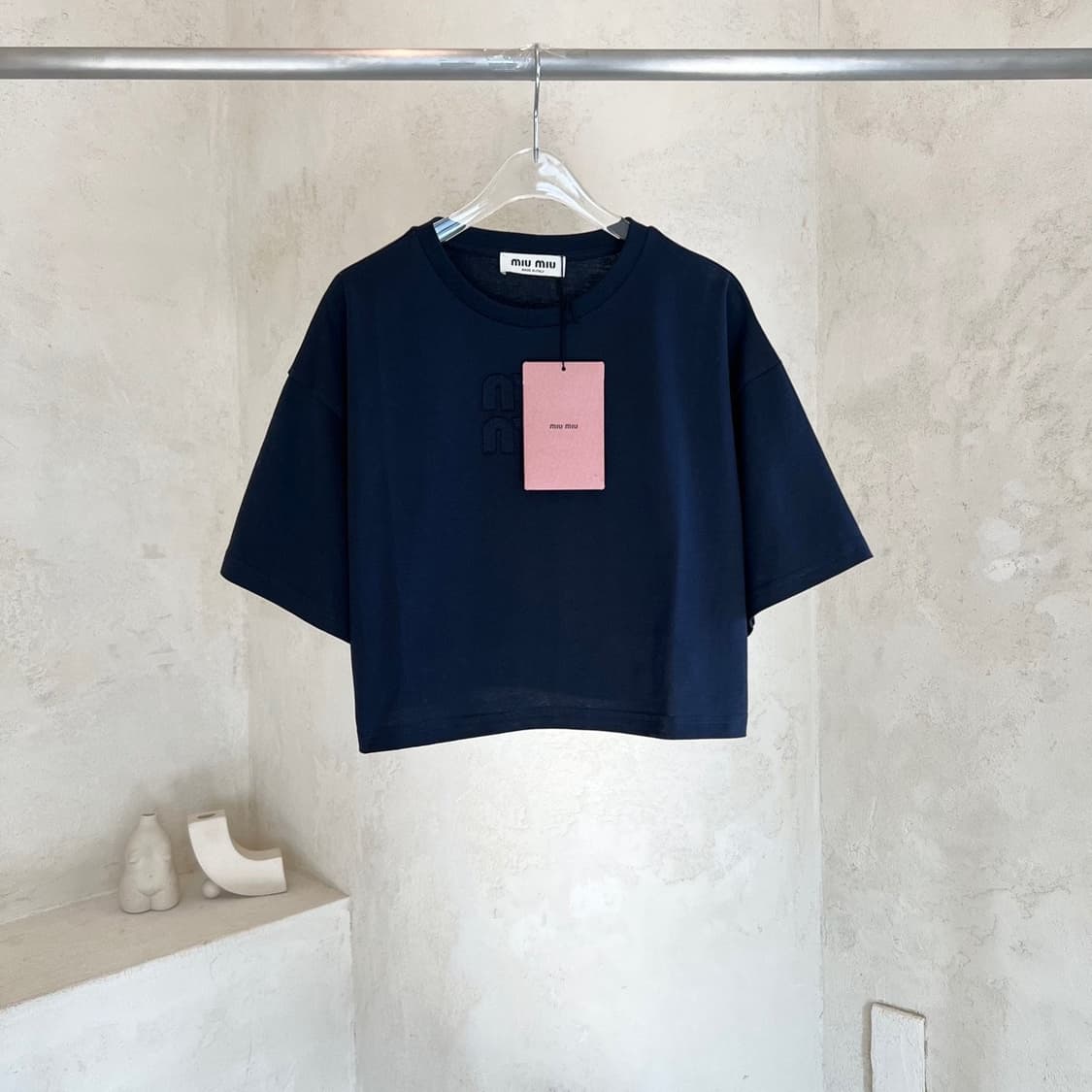 미우미우 로고 장식 저지 티셔츠 상품이미지9