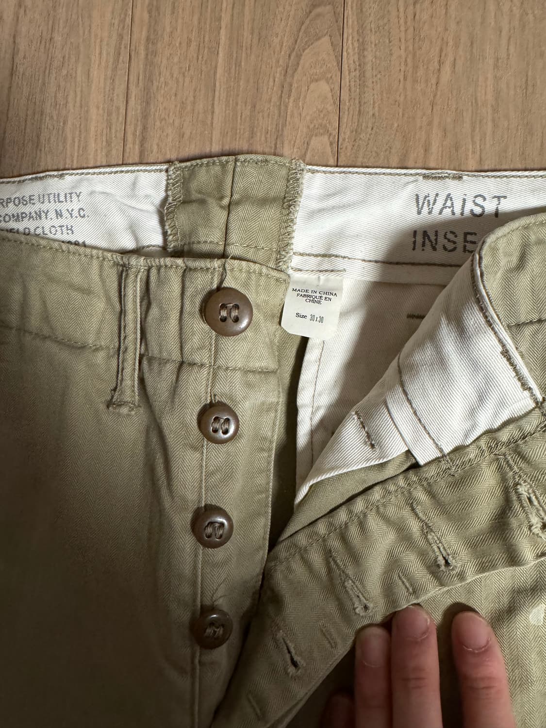 RRL(더블알엘) 페인트 스플래터 헤링본 트윌 오피서 치노 팬츠30/30 상품이미지2