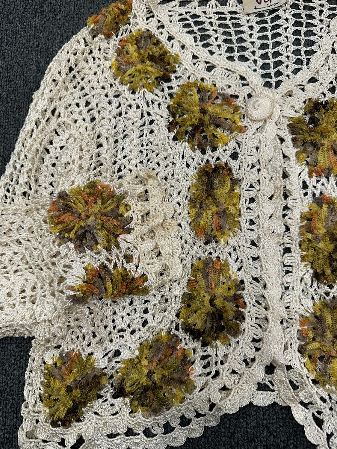OS)Japanese vintage 여성 크로셰 가디건 상품이미지2