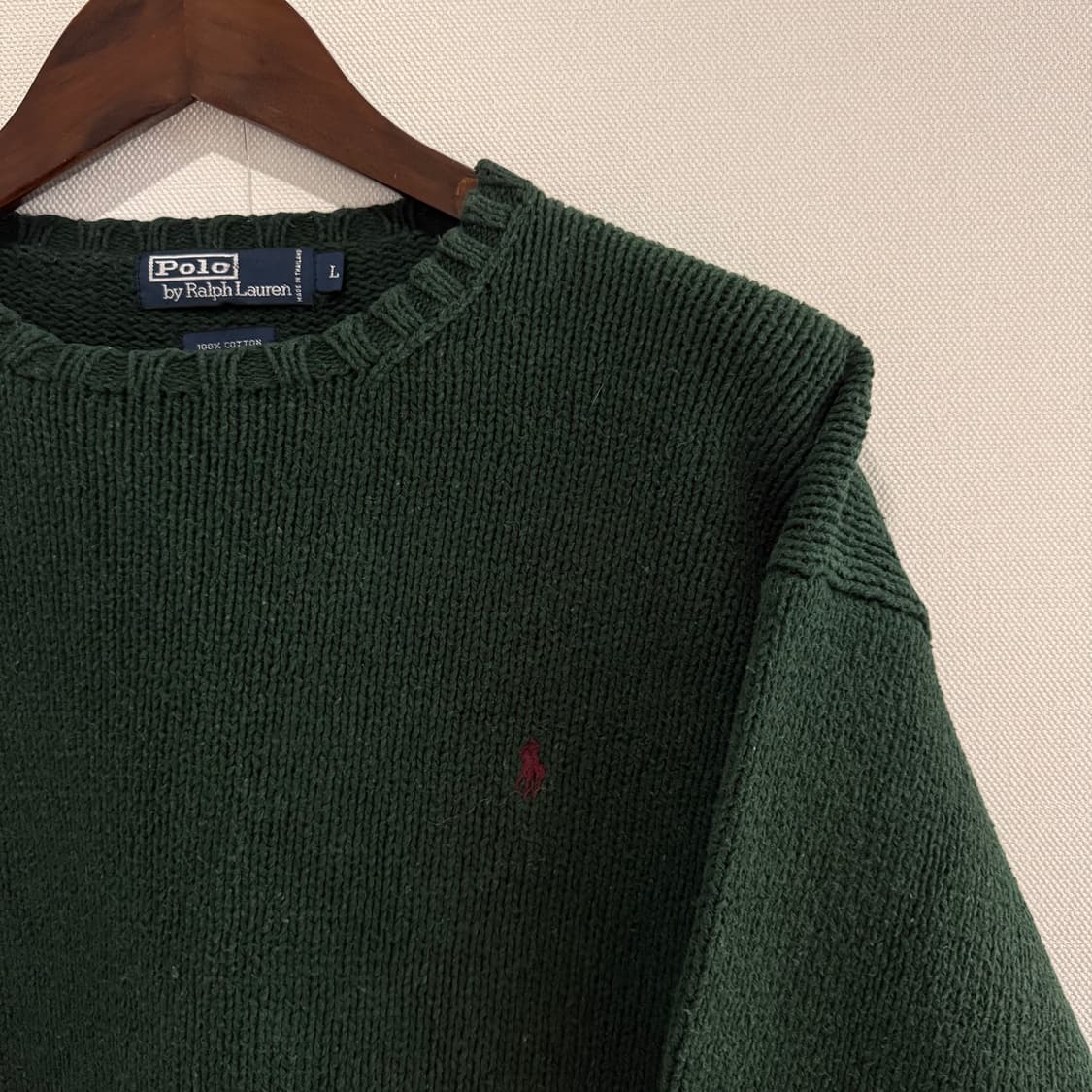 [L]빈티지 폴로 니트 녹색 상품이미지2