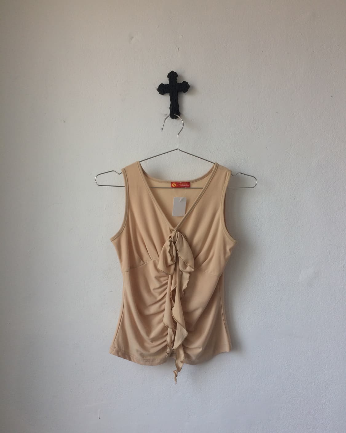 Shirring ruffle point sleeveless 상품이미지2