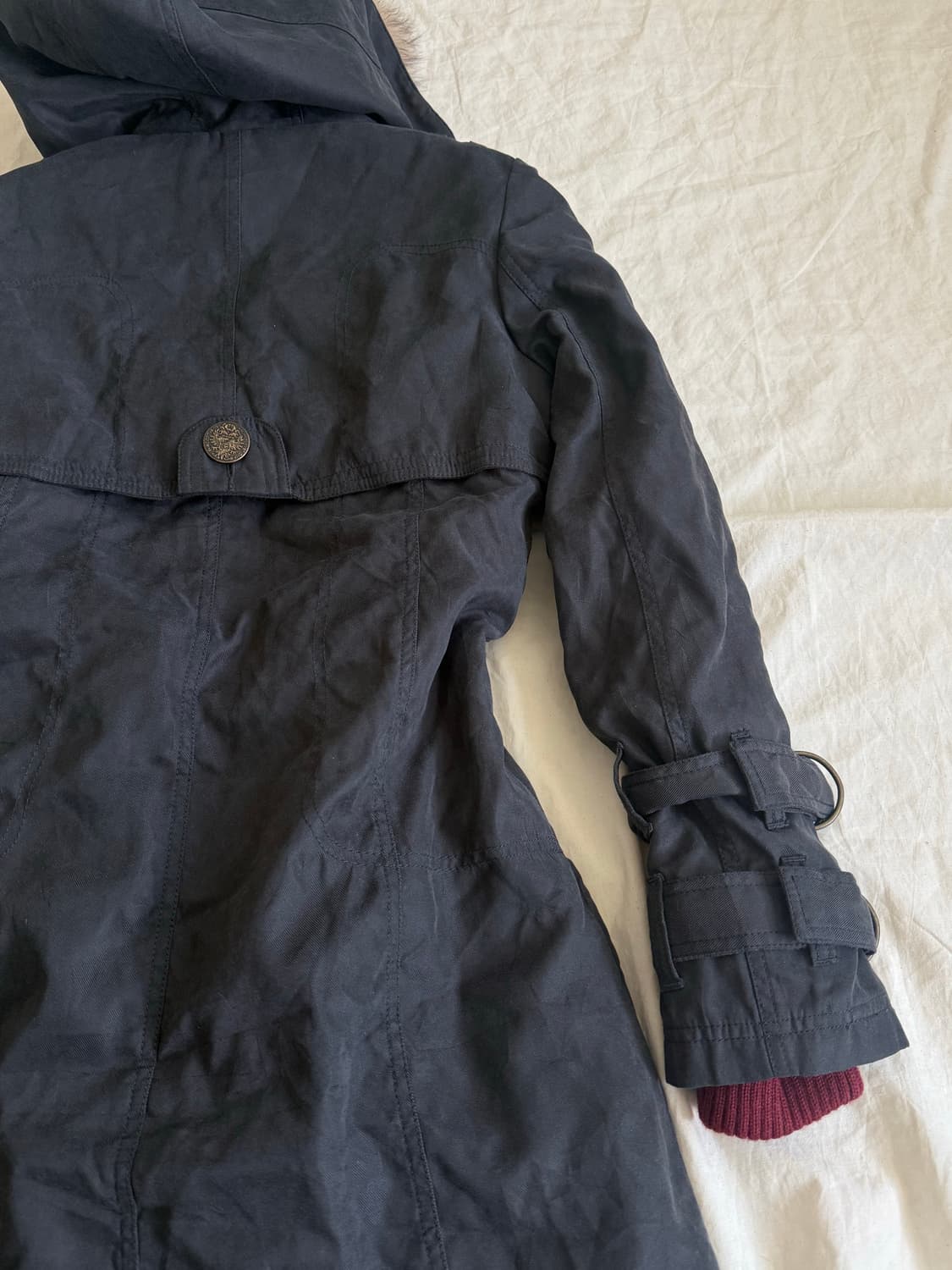 Y2k 네이비 야상 코트 상품이미지7