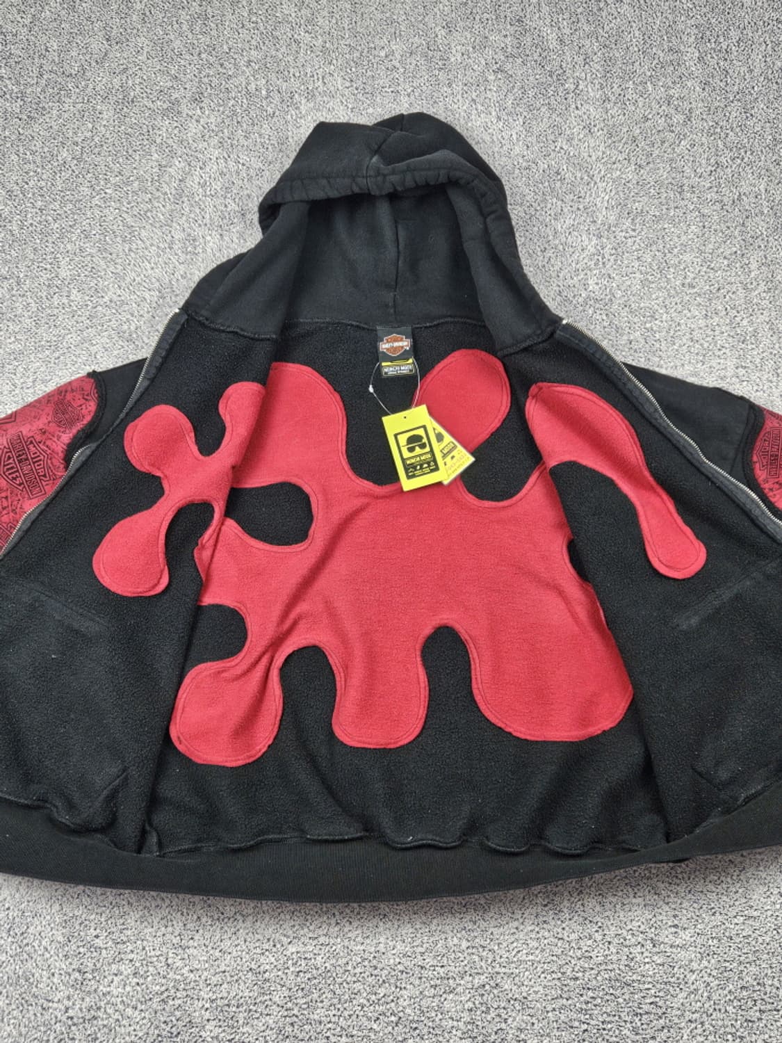 할리 데이비슨 아플리케 커스텀 스웻 후드집업 (상세설명참조)/ 10284 상품이미지9