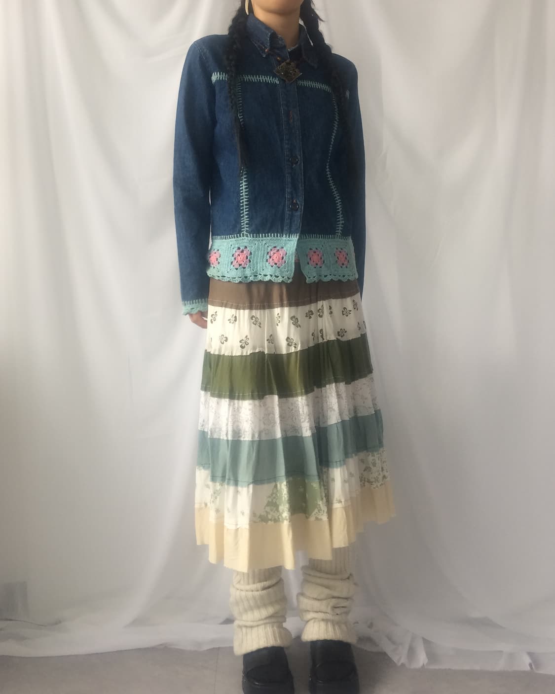 Crochet layered denim jacket 상품이미지7