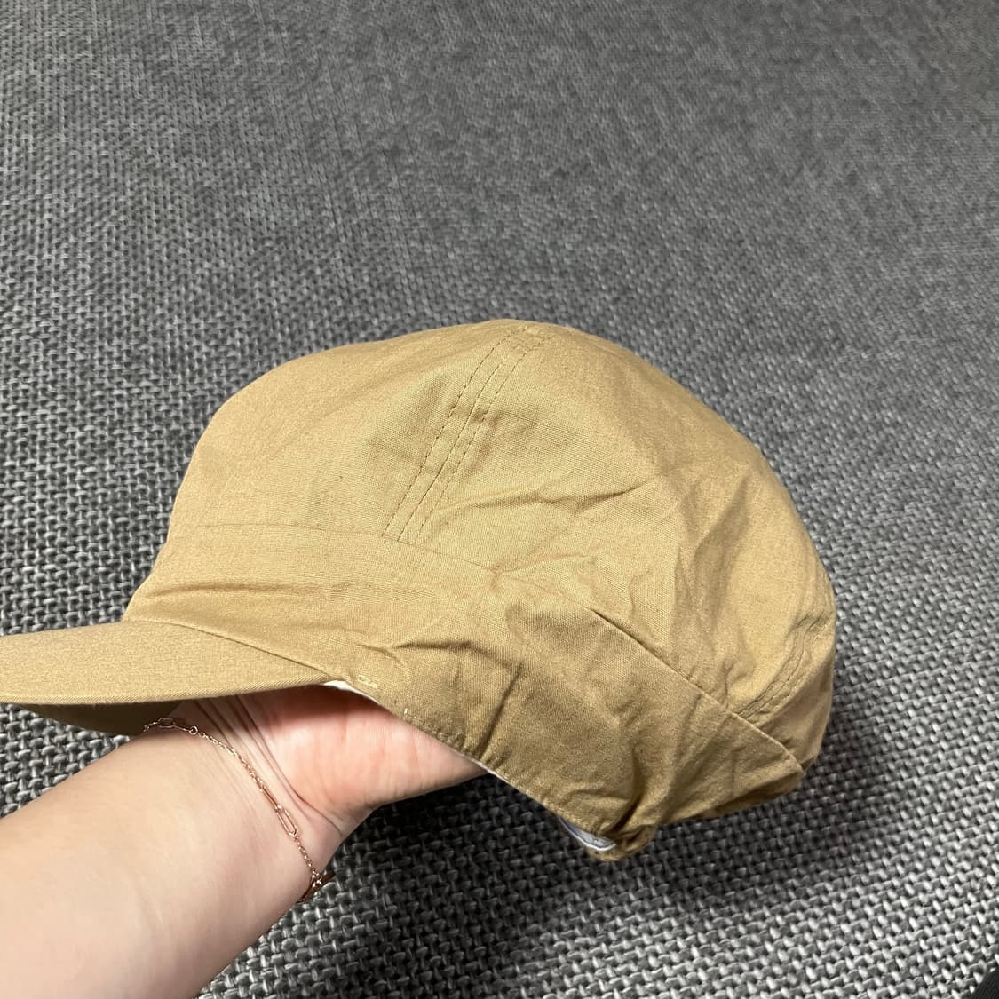 빈티지 베이지색 캡모자 상품이미지4