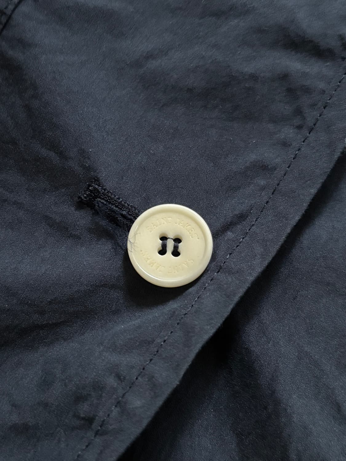 Saint James 세인트제임스 네이비 논카라 자켓 상품이미지7