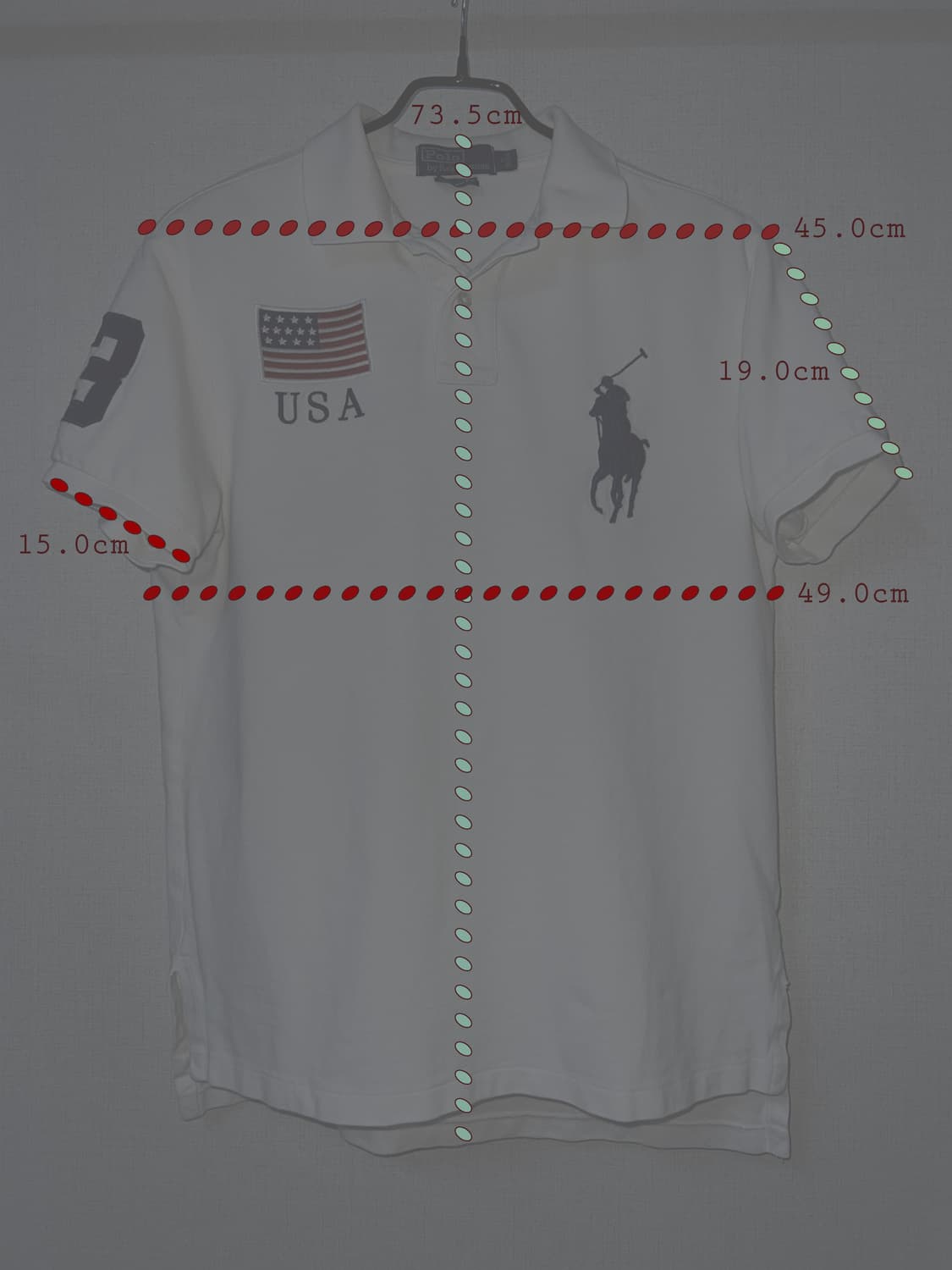 폴로 랄프로렌 USA 빅포니 반팔 카라 티셔츠 M 상품이미지9