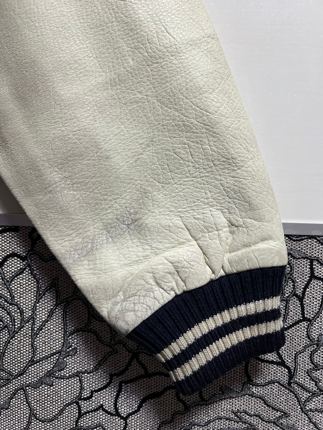 하버드 레더 바시티 자켓 상품이미지6