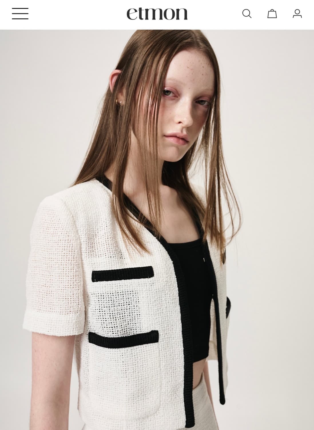 에트몽 Summer Tweed Cardigan Jacket jk 구해요 상품이미지1