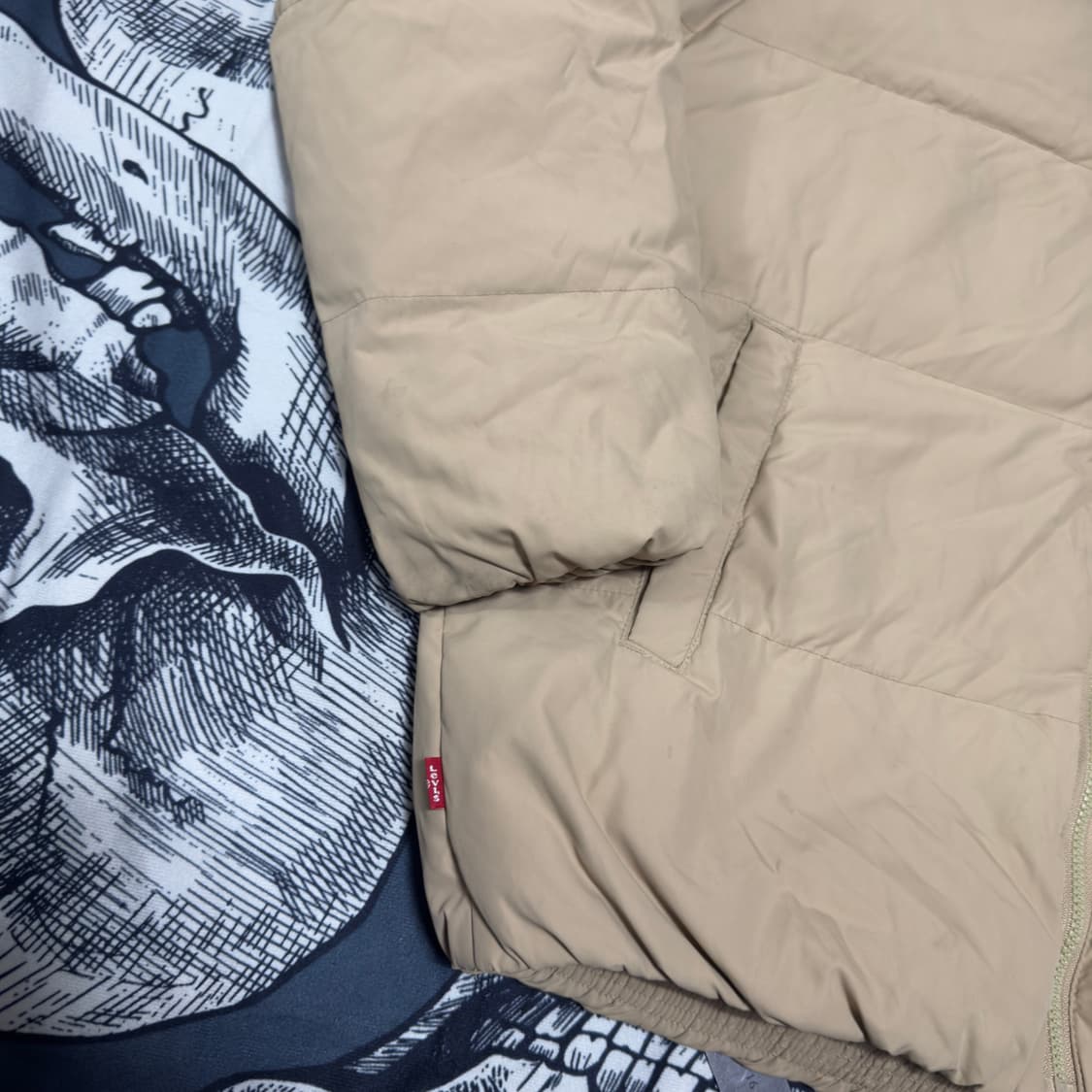 리바이스 풀집업 덕다운 패딩 100사이즈 상품이미지2