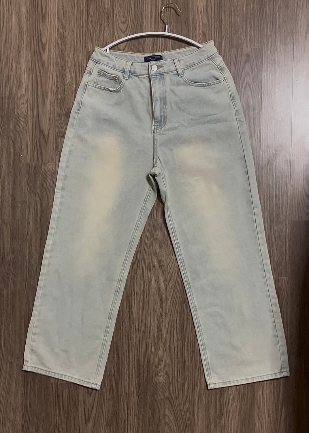 연청 워싱 와이드 팬츠 상품이미지1