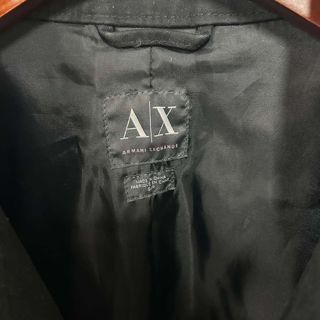 아르마니 익스체인지 코튼 싱글 라이더 자켓 블랙 상품이미지7