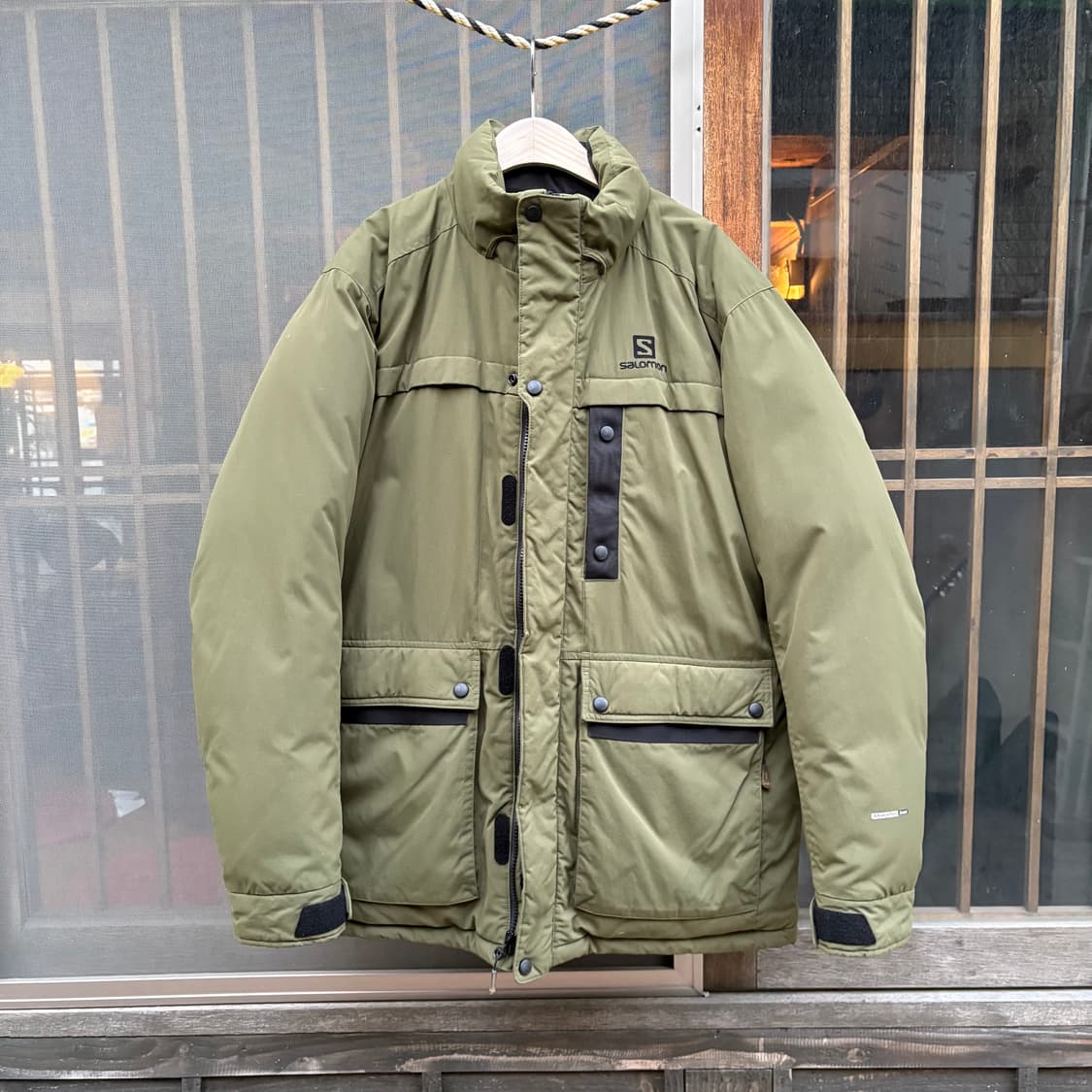 살로몬 라쿤퍼(탈부착) 후드 올리브 푸퍼 자켓 상품이미지8