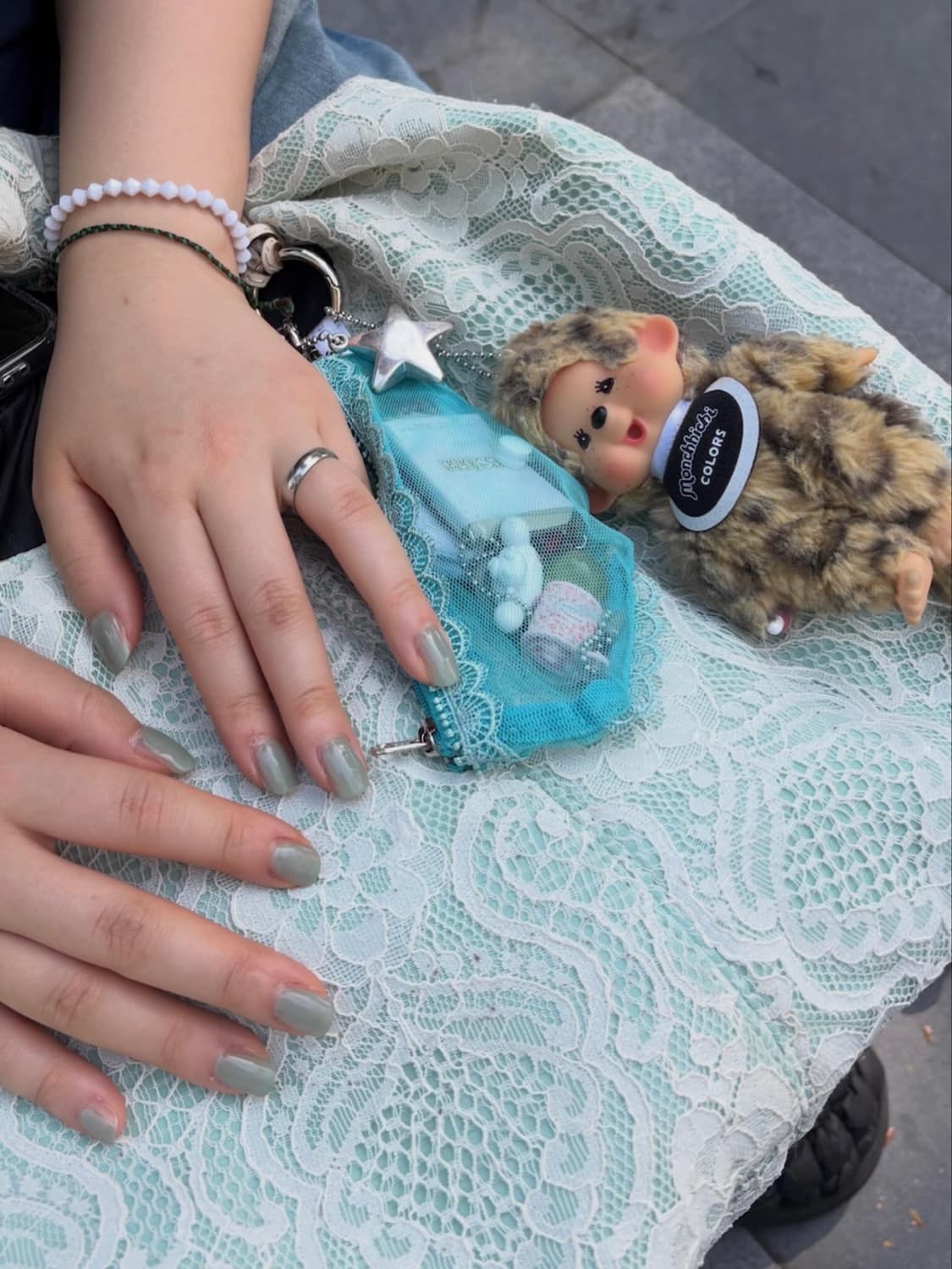 Anna Sui mint lace shoulder bag 상품이미지3
