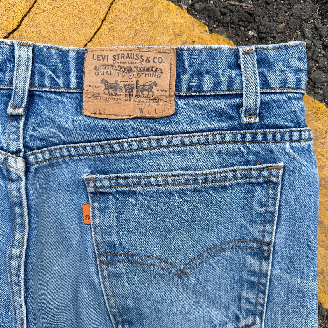 90s USA 빈티지 리바이스 517 부츠컷 오렌지탭 상품이미지9