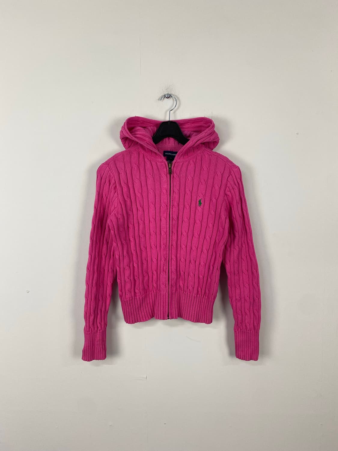 폴로 랄프로렌 케이블 니트 후드집업 핑크  L <623> 상품이미지1