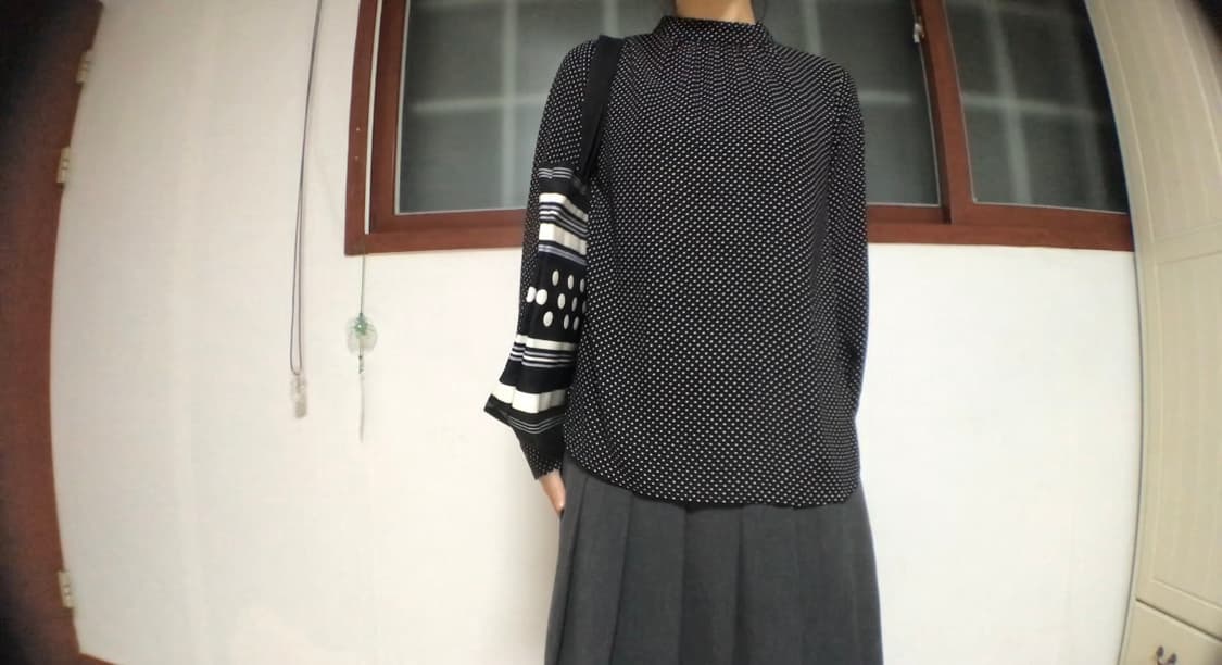 도트 블라우스 (black) 상품이미지4