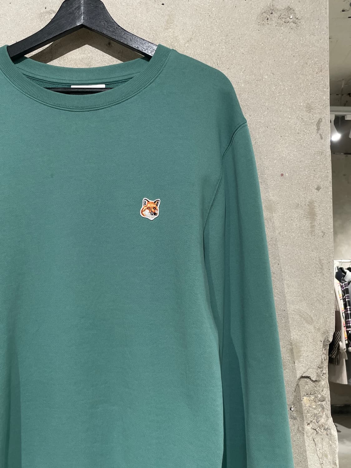메종 키츠네 라이트 그린 폭스 헤드 레귤러 스웻 셔츠 상품이미지3