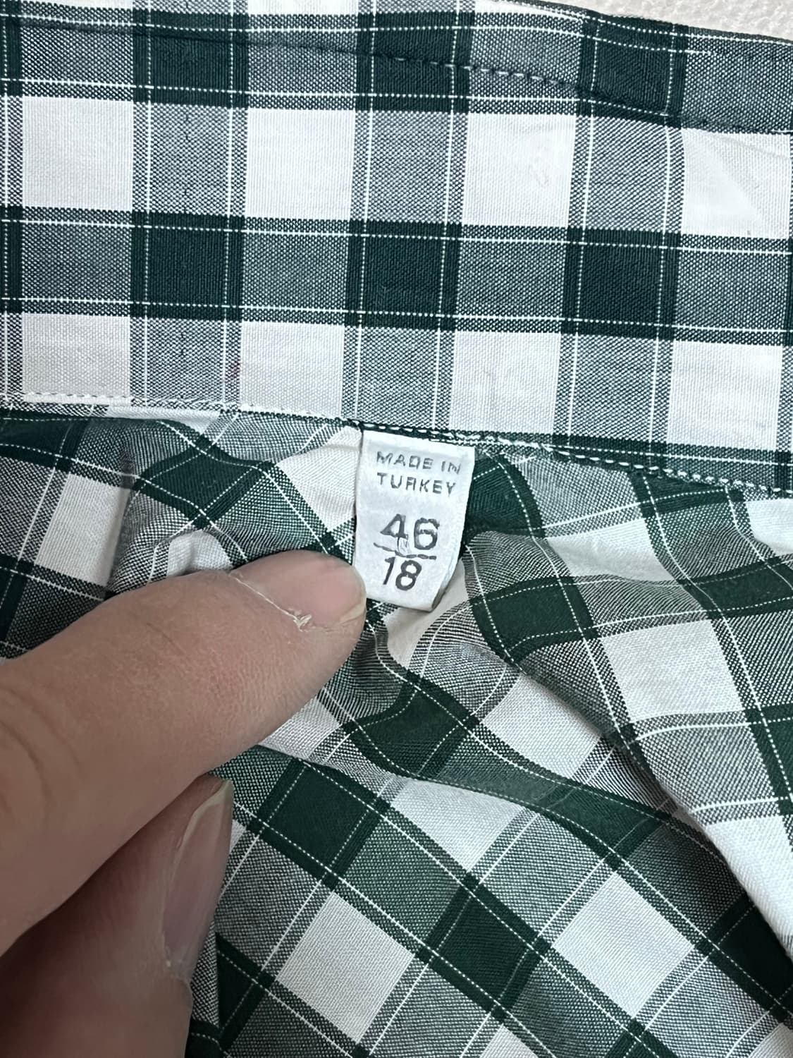 제냐 셔츠 그린체크 상품이미지4