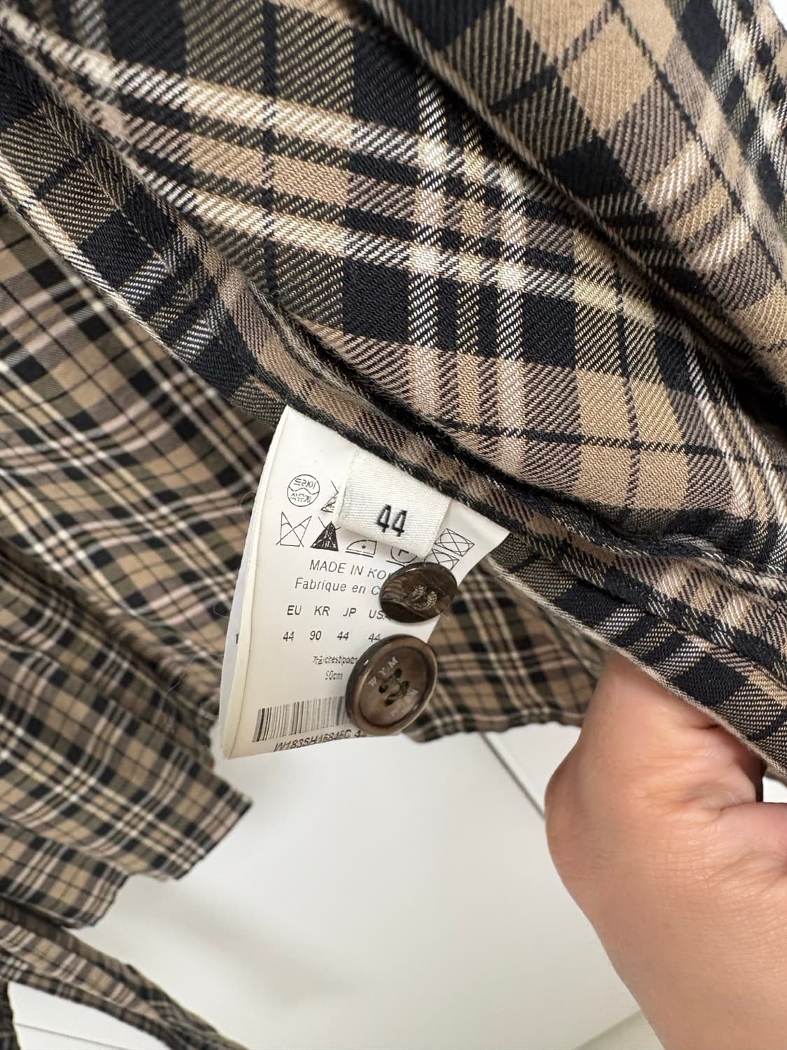 우영미 오버사이즈 체크셔츠 상품이미지2