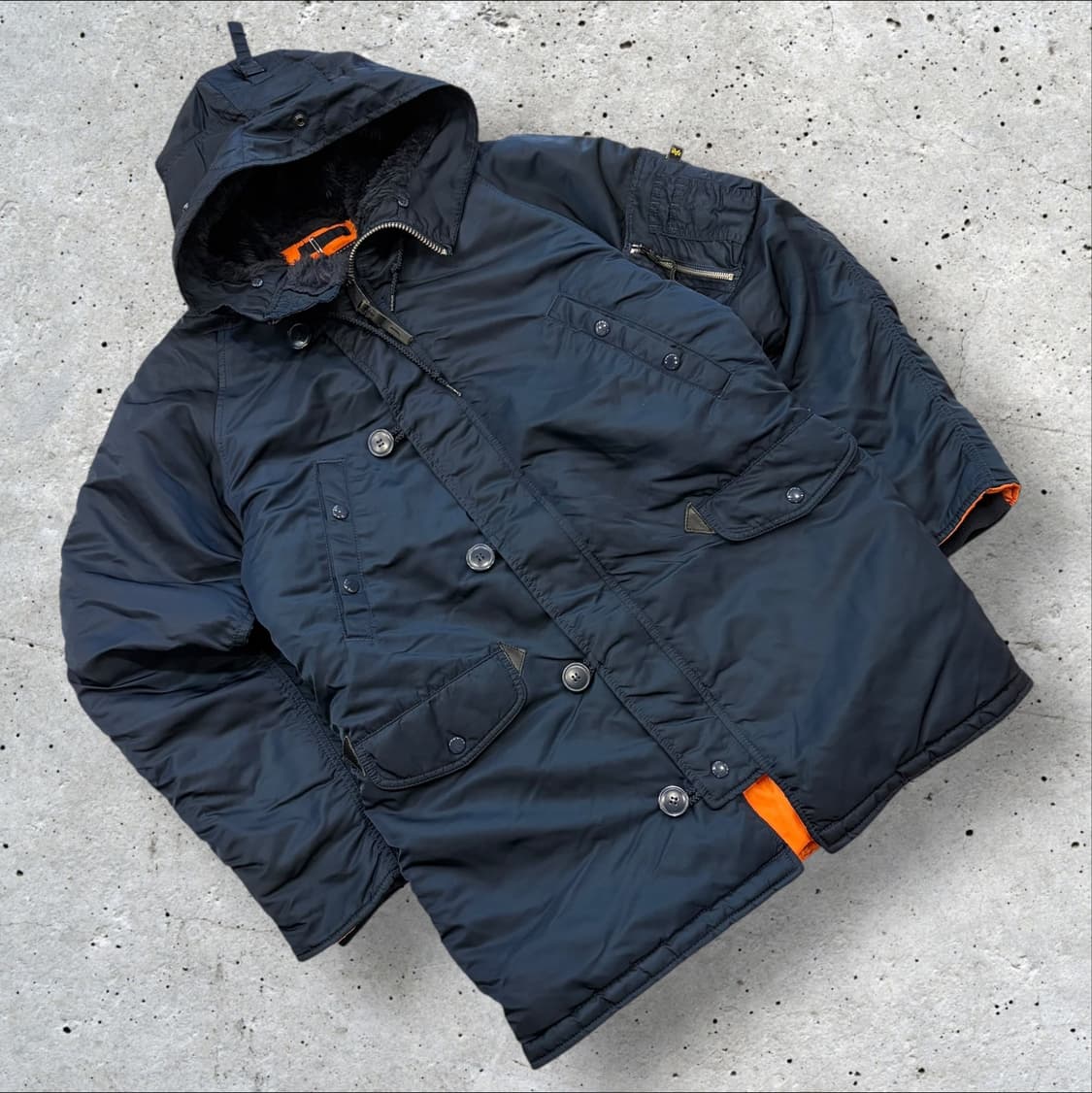 [L] 알파인더스트리 N3B 네이비 패딩 코트 B907 상품이미지1