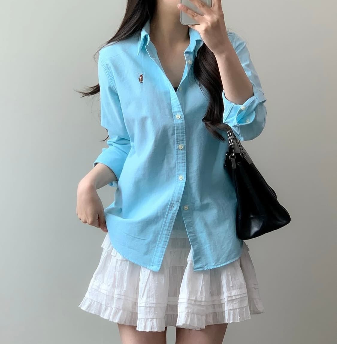 [M] Polo 폴로 랄프로렌 민트 옥스퍼드 셔츠 상품이미지7
