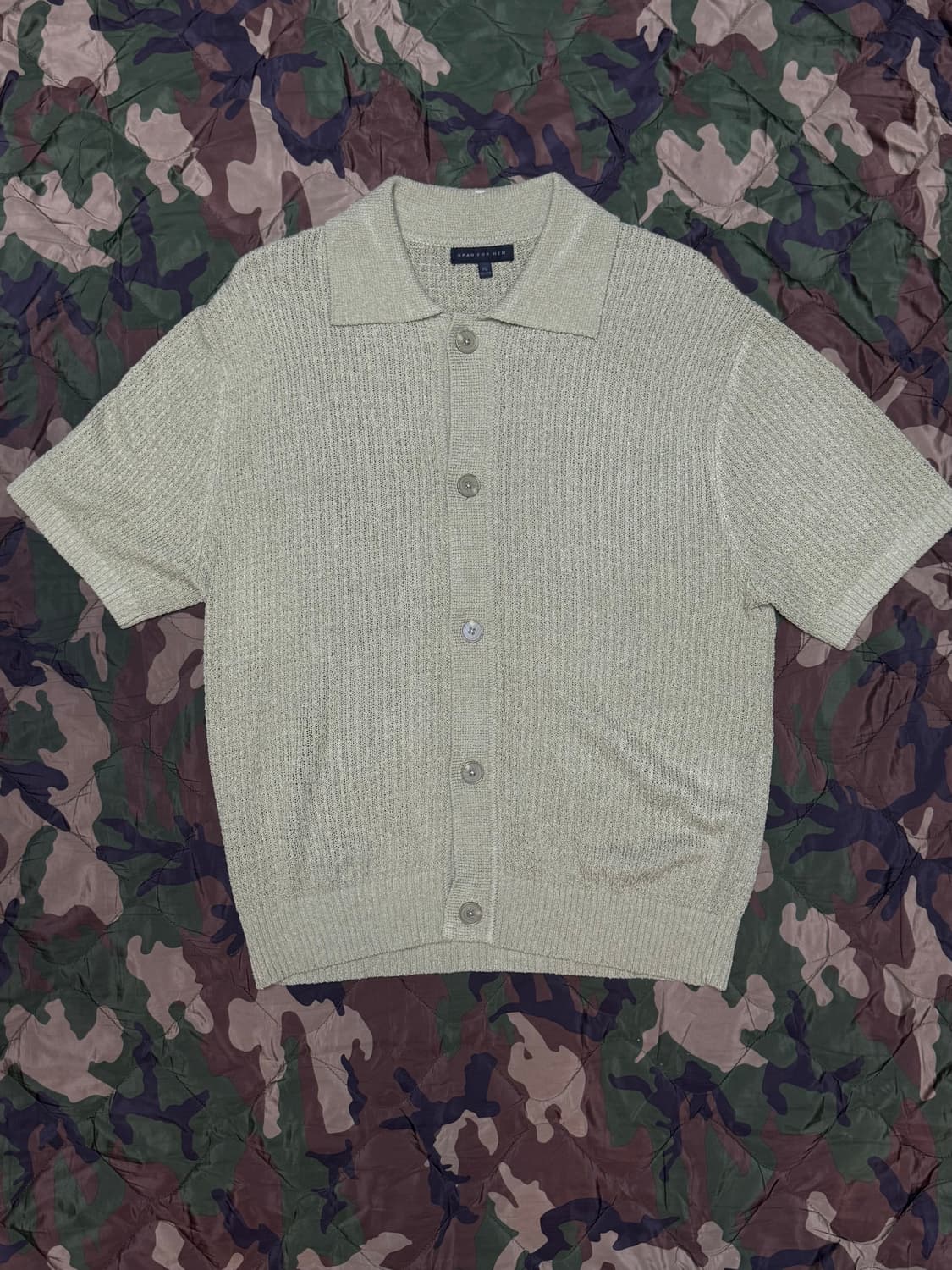 스파오 남성 반팔 니트 가디건 XL 상품이미지1