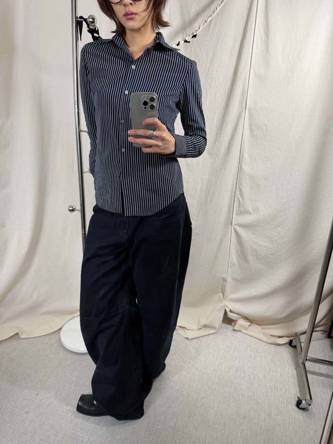 Comme Ca Du Mode 스트라이프 셔츠 상품이미지2