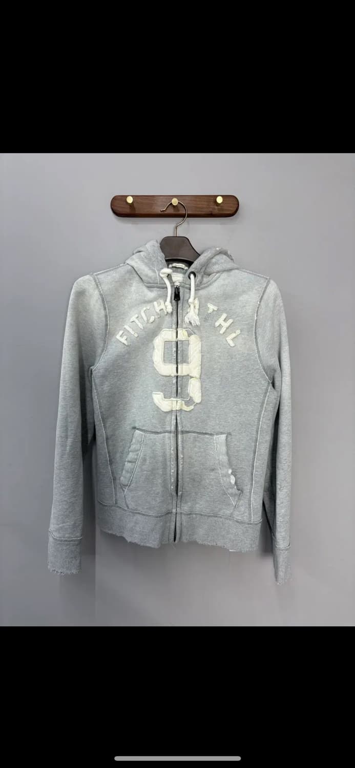 아베크롬비 그레이 빅스펠로고 후드집업 H1577 상품이미지2