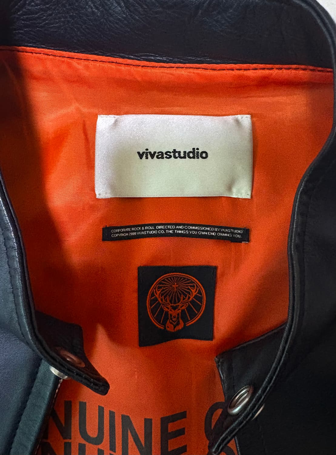 비바스튜디오x예거마이스터 가죽자켓 상품이미지3