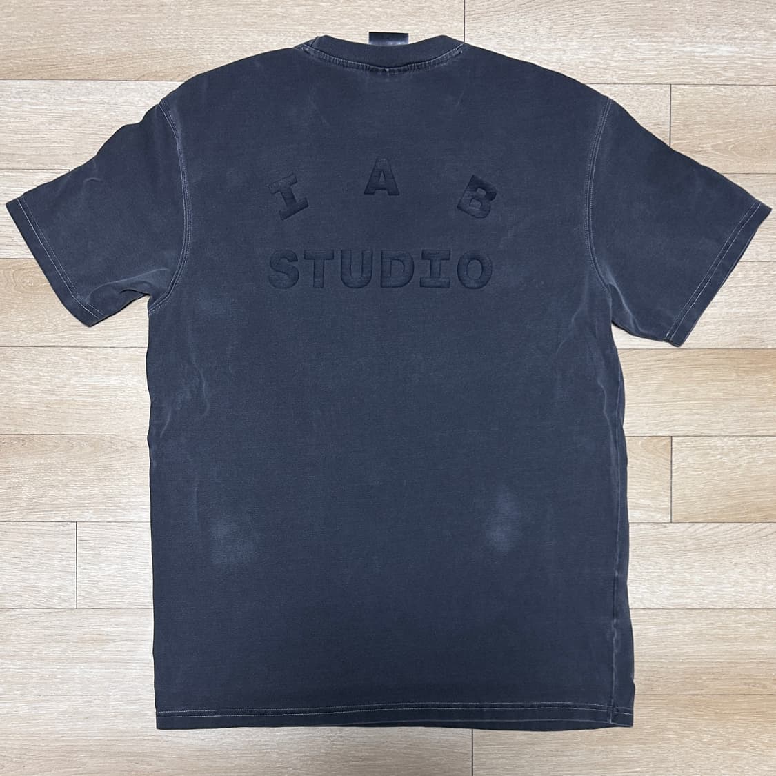 아이앱 스튜디오 피그먼트 티셔츠 블랙 L 상품이미지2