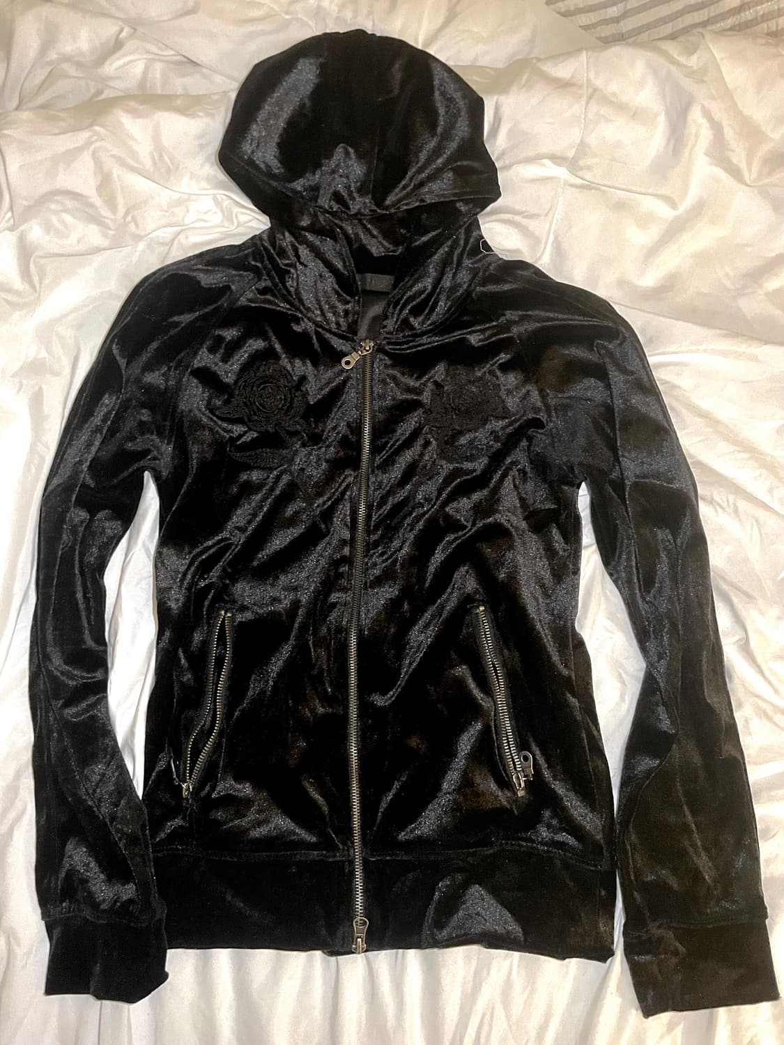 FUGA 벨벳 후드집업 상품이미지1