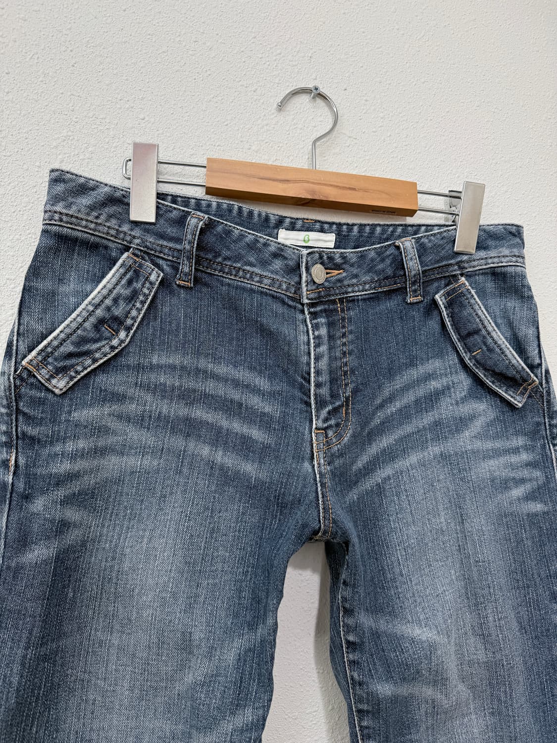 빈티지 단추 디테일 데님 카프리 팬츠 상품이미지3