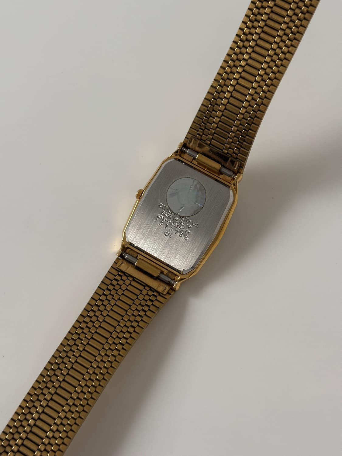 시티즌 1980년대 빈티지 시계 CQ 블랙 다이얼 골드 스퀘어 쿼츠 남성 상품이미지8