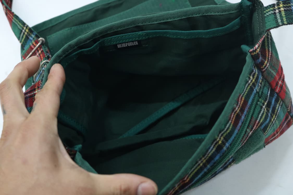PORTER 레드 체크 울 타탄 크로스백 상품이미지8