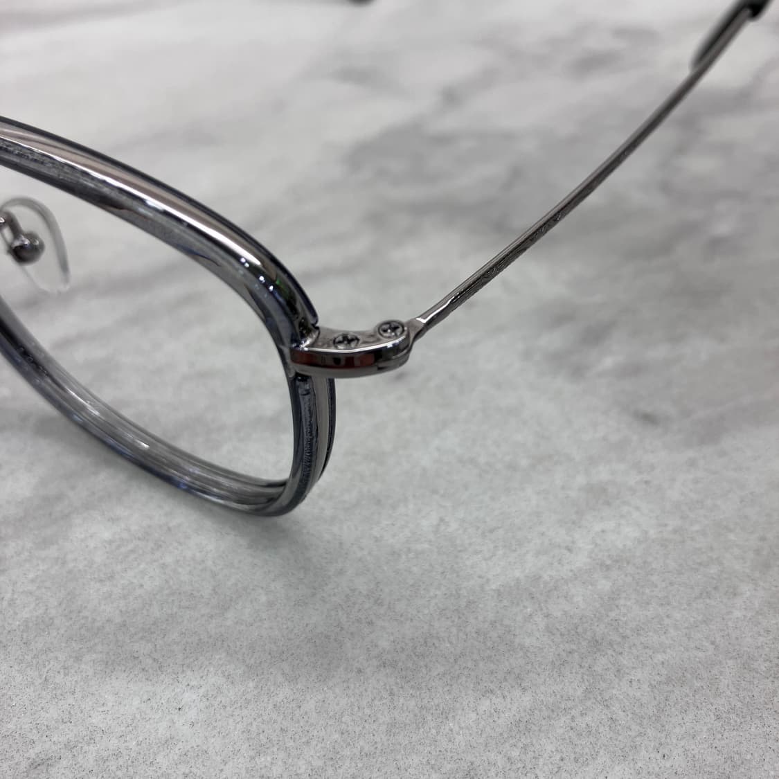 C57 PBL 그레이 실버 솔텍스 웰링턴 메탈테 안경 상품이미지2