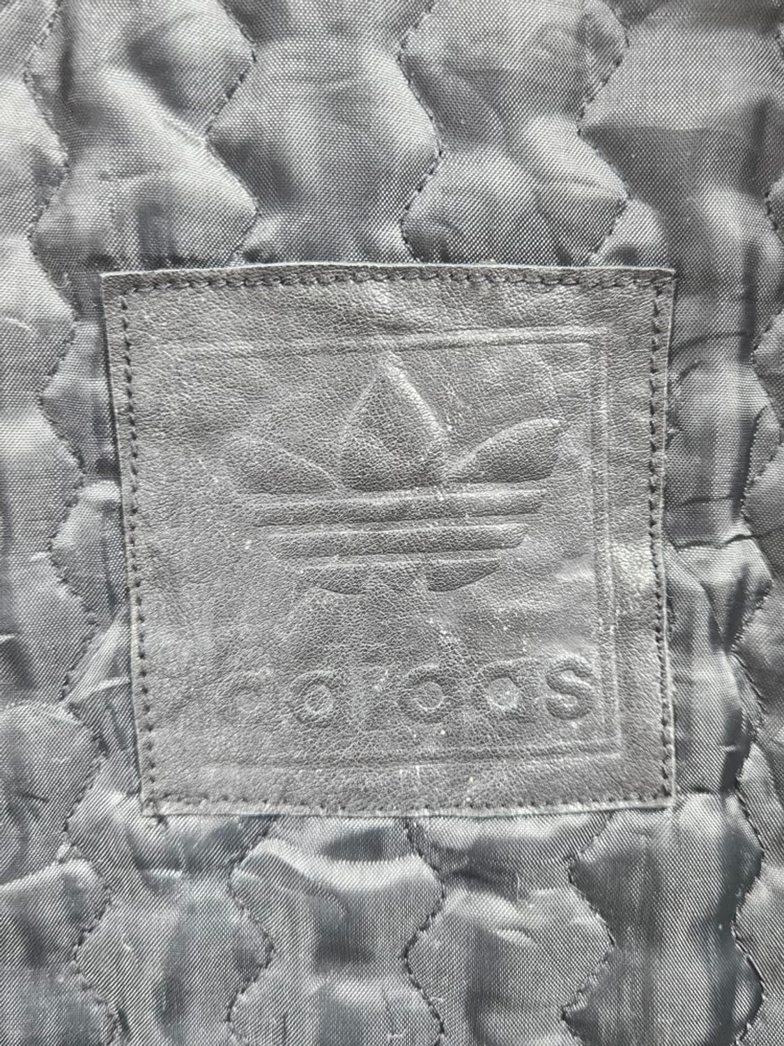 80's 아디다스 빈티지 파이어버드 레더 봄버 자켓 (M추정)/11365 상품이미지8