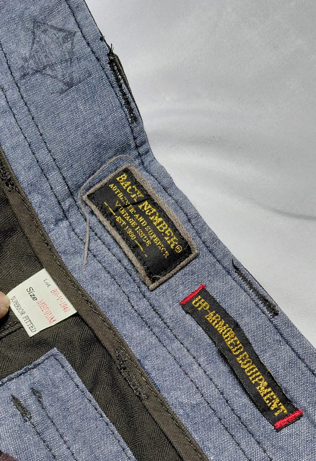 [M] 백넘버(Back Number) 빈티지 헤링본 카모 카고 팬츠 상품이미지3