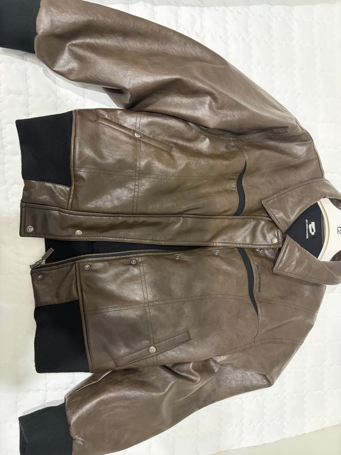 웰빙익스프레스 가죽 자켓 브라운 S 상품이미지3