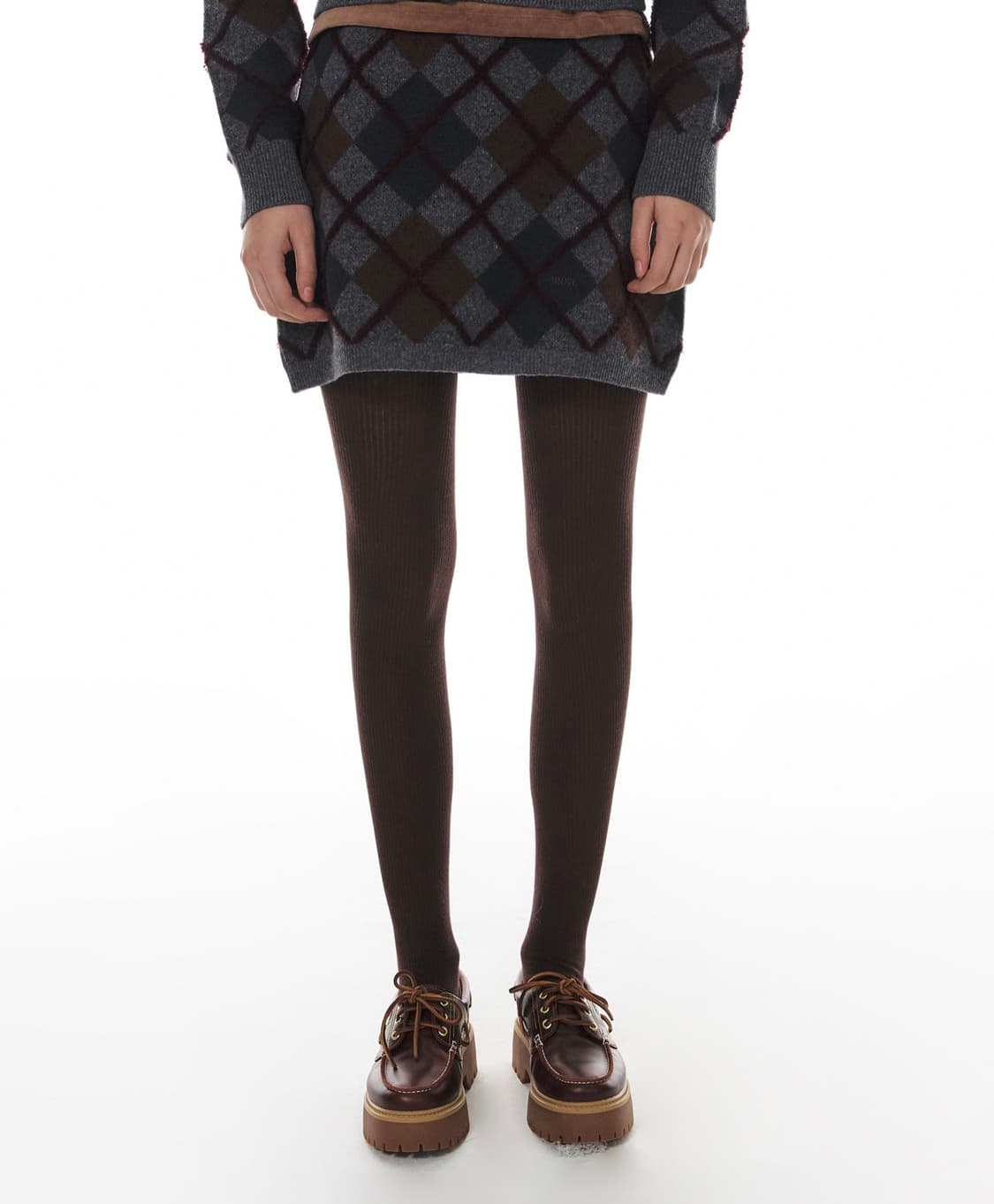 STITCH ARGYLE SKIRT 상품이미지3