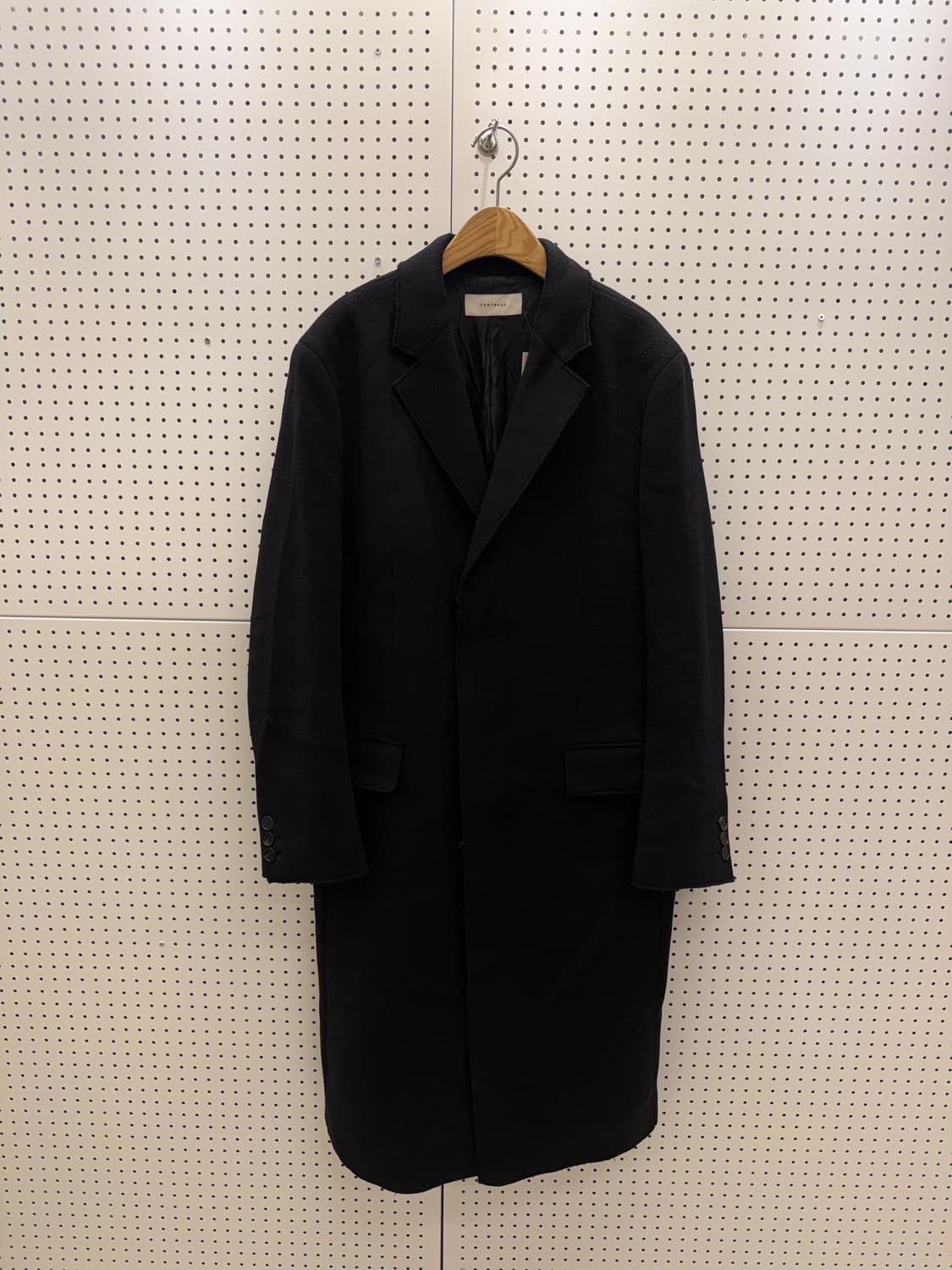 토니웩 울 캐시미어 싱글 코트 블랙 U1141 상품이미지2