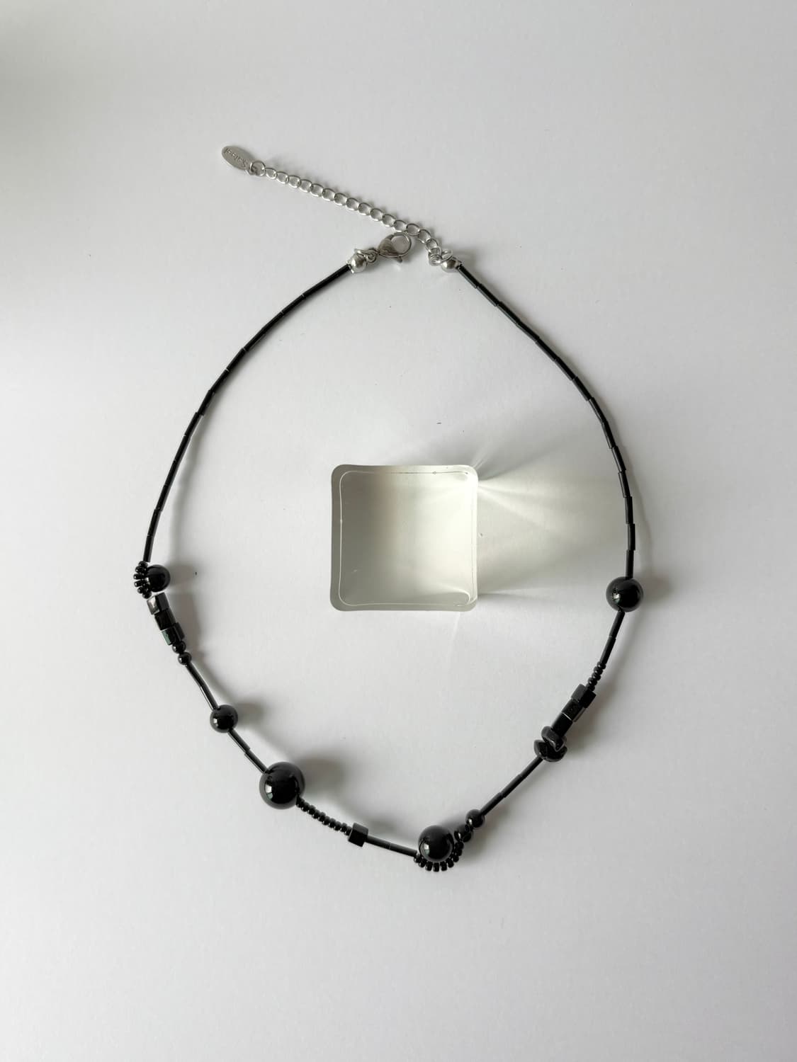 [knot•dot•knot] fractal necklace (onix) 상품이미지2