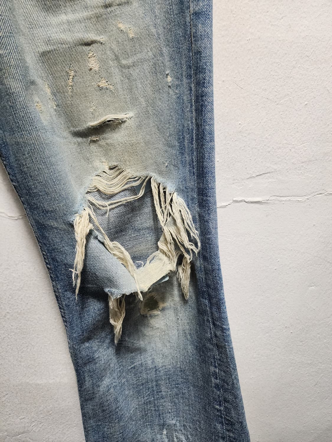 90s 디젤 이태리 데미지 워싱 부츠컷 나팔바지 상품이미지5