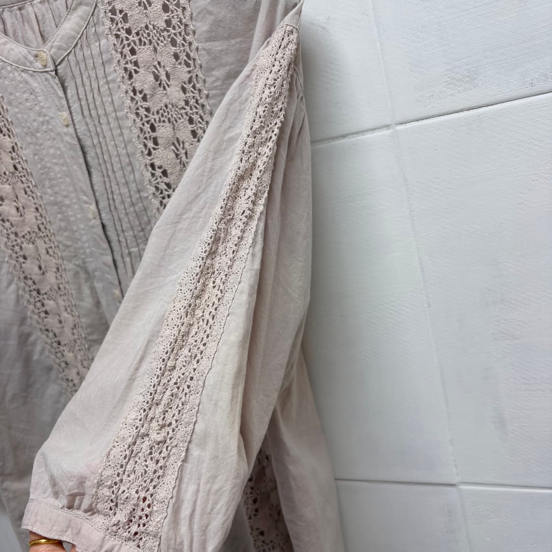 펀칭 자수 코튼 블라우스 JPN 상품이미지3