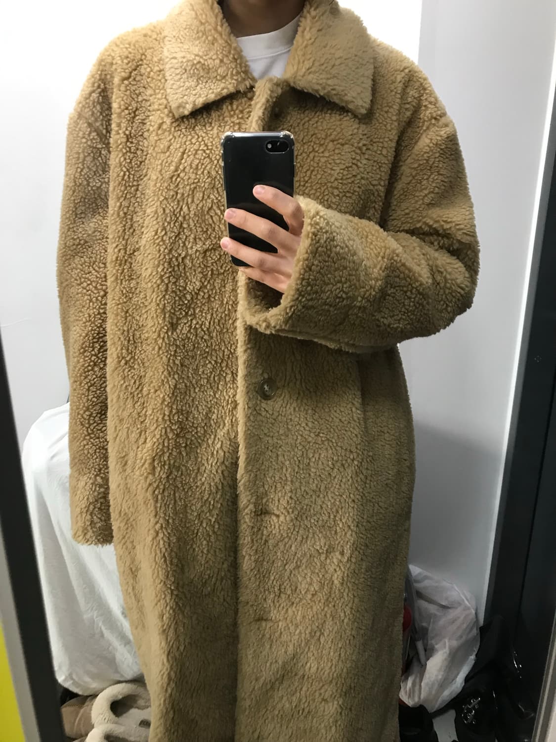 프롬비기닝 롱 뽀글이코트 상품이미지1